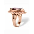 thumbnail image 2 of PalmBeach Jewelry 7.94 TCW Marquise-Cut Amethyst Cubic Zirconia Cocktail Ring in Rose Gold Ion-Plated, 2 of 5