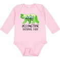 thumbnail image 3 of Inktastic Yellowstone National Park Mountains and Bear Shape Boys or Girls Long Sleeve Baby Bodysuit, 3 of 5