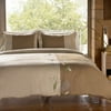 Eco Organic Cotton Duvet Set, Embroidered Leaf
