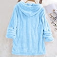 thumbnail image 4 of UAMVSH Fuzzy Fleece Hoodie for Women Plus Size Sherpa Warm Long Sleeve Hooded Pullover Comfy Plush Loungewear Sweatshirts for Winter(Medium,Sky Blue), 4 of 5