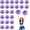 Colorful+Purple, variant on 24 PCS pom poms Cheerleading,13.8inch for Sports Teams, Dance Training, and Party Celebrations with Handle