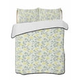 thumbnail image 2 of Yellow Spring Floral Queen Size Down Alternative Comforter, Lightweight Comforter Quilt Bedding Set with Pillow Shams Flowers Leaves Pastoral Botanical All Seasons Bed Comforter Duvet Insert 90"x96", 2 of 7