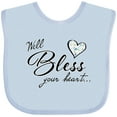 thumbnail image 3 of Inktastic Well Bless Your Heart with Calico Print Boys or Girls Baby Bib, 3 of 4