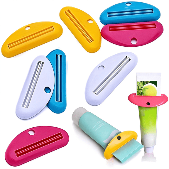 2-Pack Toothpaste Tube Squeezer, Reusable Tube Roller & Dispenser for Toothpaste, Creams, Gels, Cosmetics & Household Tubes, Bathroom Organizer & Waste Saver Tool