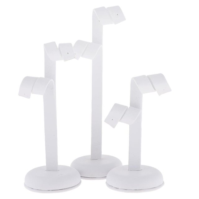 Estante para pendientes Yuyangstore Exhibición Árbol Blanco 3 Piezas