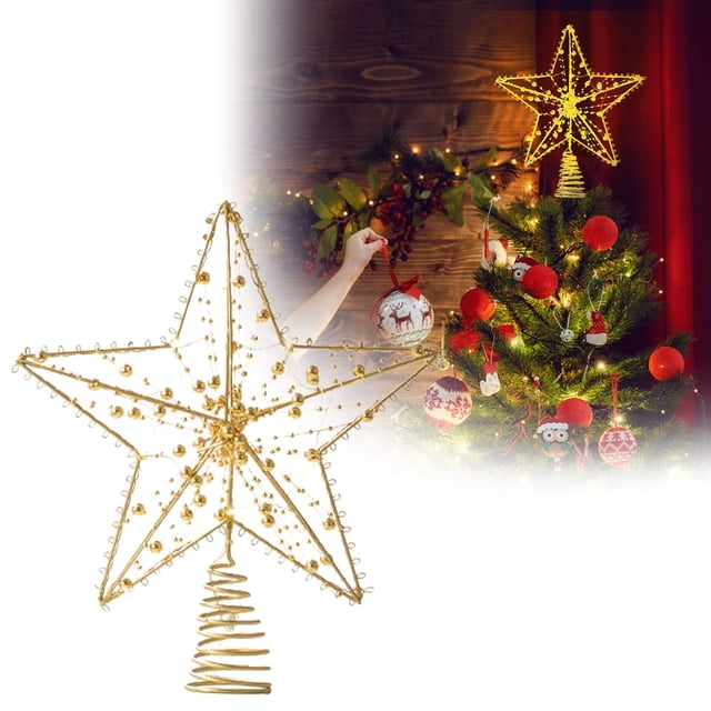 Holiday Star Tree Topper Exquisite Festive Hanging Ornament For Home Seasonal Celebrations With Elegant Sparkling LED Design