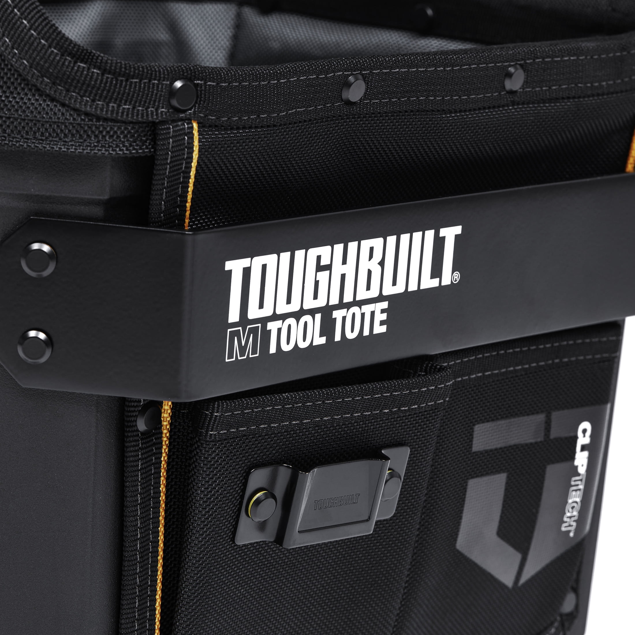 ToughBuilt – 12" Massive Mouth Tool Bag, Compact Wide-Opening Hard Body Tote Bag