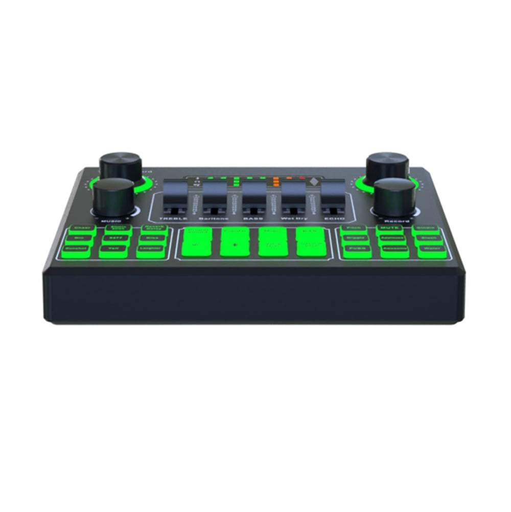 Live Sound Card and Interface with DJ Mixer Effects and Voice Changer DJ Equipment Voice Mixer