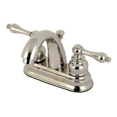 Restoration Traditional 4 in. Centerset Bathroom Faucet, Polished Nickel