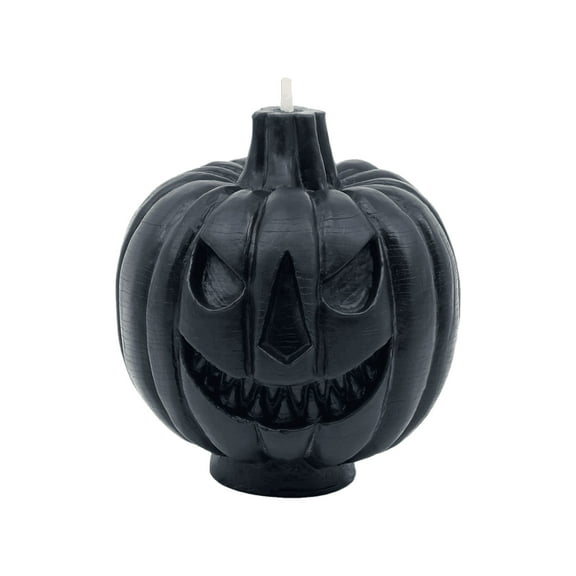 Sunbeam Candles 100% Pure Beeswax Black Two-Faced Jack-O-Lantern | 40-Hour Burn Time | Made in USA