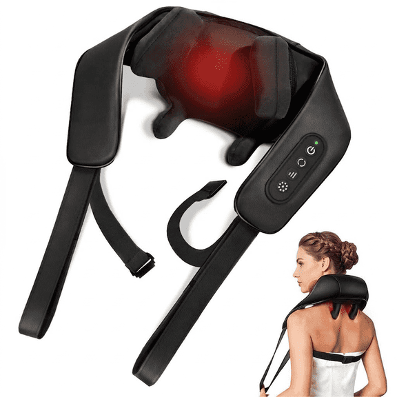 BDUN Neck and Shoulder Massager with Heat, 6D Shiatsu Deep Kneading Massagers, Leg Neck Pain Relief, Home Office Use, Father Day Gift