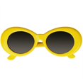 thumbnail image 3 of Bold Rétro Ovale Mod Épais Lunettes de Soleil Monture Ronde Lentille Cobain Cobain Lunettes de Protection, 3 of 6