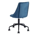 thumbnail image 4 of CRO Decor Velvet Fabric Swivel Task Chair with Adjustable Height in Blue, 4 of 9