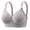 Gray, variant on WTOBBY Women's Comfort Underwire Bra: Fashion Thin Moulded Cup with Plaid Pattern Design, Smooth T-Shirt Bra with Three Rows of Adjustable Back Hooks for Perfect Fit,Blue S(38/85)