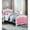 Pink+White, variant on Dark Cherry Twin Bed With Faux Leather Inlays And Construction Plywood Frame Accents