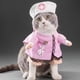 thumbnail image 4 of Disfraz de Halloween para perro y gato, disfraz de médico y enfermera, pantalones vaqueros para perro, ropa para gato, traje de apariencia divertido, uniforme, traje divertido para mascota, cachorro,, 4 of 5