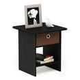 thumbnail image 3 of Furinno 10004 End Table/ Night Stand Storage Shelf with Bin Drawer, Americano/Medium Brown, 3 of 5