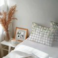 thumbnail image 6 of Lumbar Pillow Covers 20x12 Inch Set of 2, Watercolor Floral Waterproof Outdoor Pillow Covers, Spring Flowers Leaves Plants Gray Plaid Decorative Cushion Pillowcases for Couch, Sofa, Bed, Patio, 6 of 9