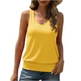 thumbnail image 1 of Langwyqu Summer Women Solid Color V-Neck Sleeveless Tank Tops Camisole, 1 of 5