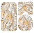 thumbnail image 1 of ABPHQTO Estrellas de mar de conchas sobre arena blanca Juego de alfombras de baño de 3 piezas Alfombra de baño Alfombra de contorno y tapa de inodoro, 1 of 2