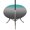 Turquoise Grey, variant on Round Outdoor Tablecloth with Umbrella Hole and Zipper, Teal Purple Ombre Fitted Table Cover with Elastic Edge for 55-60 Inch, Modern Geometric Striped Abstract Art Waterproof Patio Tablecoths