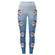 thumbnail image 3 of MKLEKYY Leggings deportivos para mujer Leggings para mujer Leggings de entrenamiento Pantalones con estampado navideño de bloques de color Leggings suaves y elásticos 3842, 3 of 4