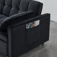 thumbnail image 5 of Convertible Chair Bed, 3 in 1 Convertible Sofa Bed Sleeper Chair with Adjustable Backrest, Built-in Side Pokcet & Pull Out Handle, Pull Out Sofa Bed Couch Loveseat Sleeper for Small Spaces, Black, 5 of 7