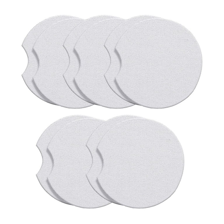  120PCS Sublimation Blanks Car Coasters,Car Cup Holder Coaster  2.75 Inch Circular Opening Neoprene Absorbent Coaster for DIY Crafts  Coasters Car Accessories Painting Project : Home & Kitchen