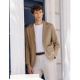 thumbnail image 3 of COOFANDY Men's Casual Linen Blazer Lightweight Regular Fit One Button Sport Coat Wedding Suit Jacket, 3 of 6