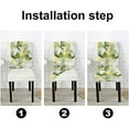 thumbnail image 3 of Chair Covers Set of 4 Lemon Slipcover Dining Chairs Covers Kitchen Chair Covers for Dining Chairs Living Room Restaurant Party Banquet, 3 of 5