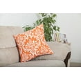 thumbnail image 5 of TreeWool (Pack of 2) Damask Accent Decorative Cotton Throw Pillow Covers (18 x 18 Inches, Orange), 5 of 6
