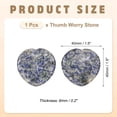 thumbnail image 2 of Uxcell Thumb Worry Stone for Anxiety, 1.6" Natural Heart Crystal Stone, Polished Gemstone Hand Carved Pocket Rock Anxiety Crystals for Women Stress Gifts Meditation, Blue White, 2 of 6