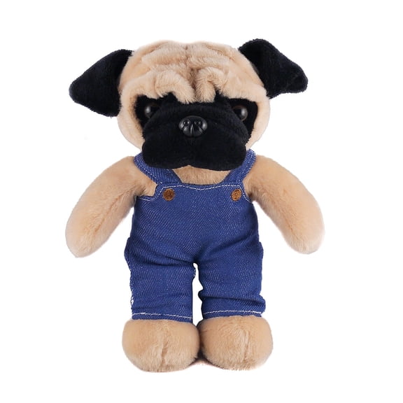 Stuffed Animal with Blue Jean Overalls Personalized Gift, Soft Coveralls Toys Great Present for Valentine Day, Graduation, Birthday,Anniversary, get Well,Christmas Home decor Office 12 Inch.