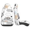 thumbnail image 2 of LAKIMCT Flying Elephant Clouds Car Seat Covers Vehicle Front Seat Covers Universal Fit Seat Protector, 2 of 9