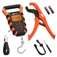 thumbnail image 1 of ORIA Portable Fishing Scale, 110lb/50kg Digital Hanging Hook Scale with Backlit LCD Display for Luggage, Orange, 1 of 7