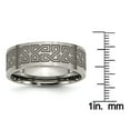 thumbnail image 5 of Titanium Flat 8mm Laser Design Brushed Band, 5 of 5