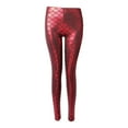thumbnail image 3 of Plus Size Fashion Shiny Fish Scale Print Leggings for Women Comfortable, Stylish Bottoms Trendy Design High Quality Stretch Material Multiple Sizes, 3 of 3
