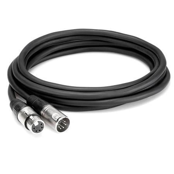 Hosa DMX-025 5-Pin, 4-Conductor XLR5M to XLR5F DMX512 Cable, 25 feet