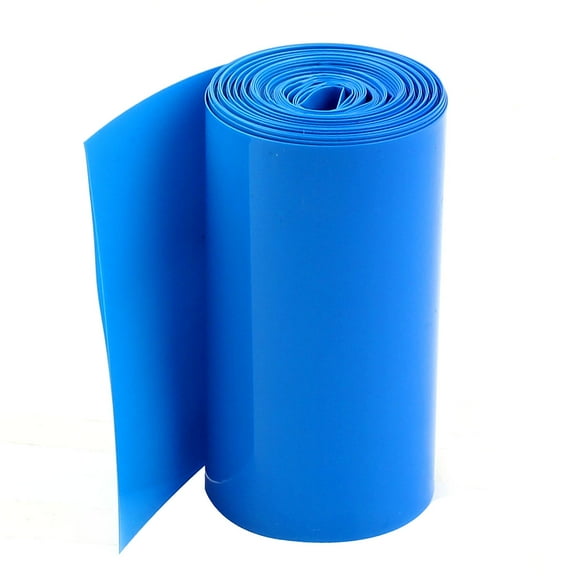 Unique Bargains 2Meters 85mm Width Heat Shrink Wrap Tube Blue for 18650 Battery Pack