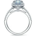 thumbnail image 5 of Jewelerix Halo Cushion Cut Moissanite Engagement Ring 2 CT Double Prong Valentine's Surprise Gift for Her, 5 of 6