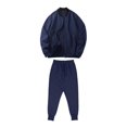 thumbnail image 6 of Men's Spring Fall Casual 2-Piece Set, Outdoor Fitting Long Sleeved Jacket and Pants, For Daily Wear and Leisure Activities,Dark Blue,L, 6 of 8