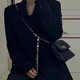 thumbnail image 3 of Bolso bandolera para mujer, bolso negro, pequeño bolso cruzado, bolso para axila, bolso con cadena, bolso de hombro para citas informales, viajes de jinwen Bolso de mujer, 3 of 8