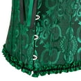 thumbnail image 4 of Corset Top Bustiers for Women Lace Up Ovebust Victorian Corset Plus Size Vintage Corsets Black Green L, 4 of 6