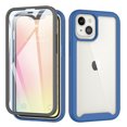thumbnail image 1 of Kaleidio Case For iPhone 13 (6.1") [Fusion-X] Hybrid TPU Bumper [Shockproof] Transparent Skin Cover [Clear/Blue], 1 of 6