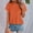 Orange, variant on Tittly T Shirts for Women Spring Tops for Women Women's Spring Summer Solid Color Hollow Breathable Round Neck Loose Short Sleeved T Shirt Top Tshirts Shirts Basic Tees Coffee S