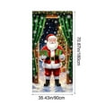thumbnail image 3 of Christmas Door Cover Decoration Santa Claus Front Door Cover Xmas Hanging Banner Santa Background for Home Holiday Christmas Decoration, C, 3 of 6