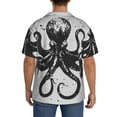 thumbnail image 3 of Wukai Abstract Ink Octopus Men's Casual Short-Sleeve Button Down Shirt,Cuban Shirts for Men,Mens Short Sleeve Dress Shirts-Small, 3 of 5