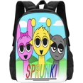 thumbnail image 1 of Sprunki Game Backpack Cartoon Cute Travel Lightweight Backpack fans Large Capacity Schoolbag, 1 of 8