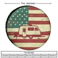 thumbnail image 2 of Housse de Pneu de Rechange 14 Pouces Drapeau Américain Vintage avec Protège-Roues pour Roulotte Housses de Roues Résistantes aux Intempéries Roulotte Feu de Camp Convient aux Remorques VUS Véhicule Tout-Terrain Roulotte et Camions, 2 of 8