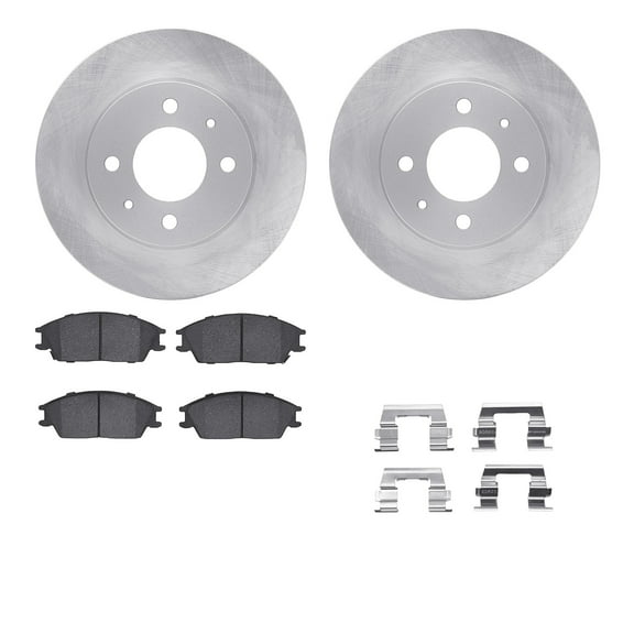 Dynamic Friction Company Front Brake Rotors with 5000 Advanced Brake Pads includes Hardware 6512-03168